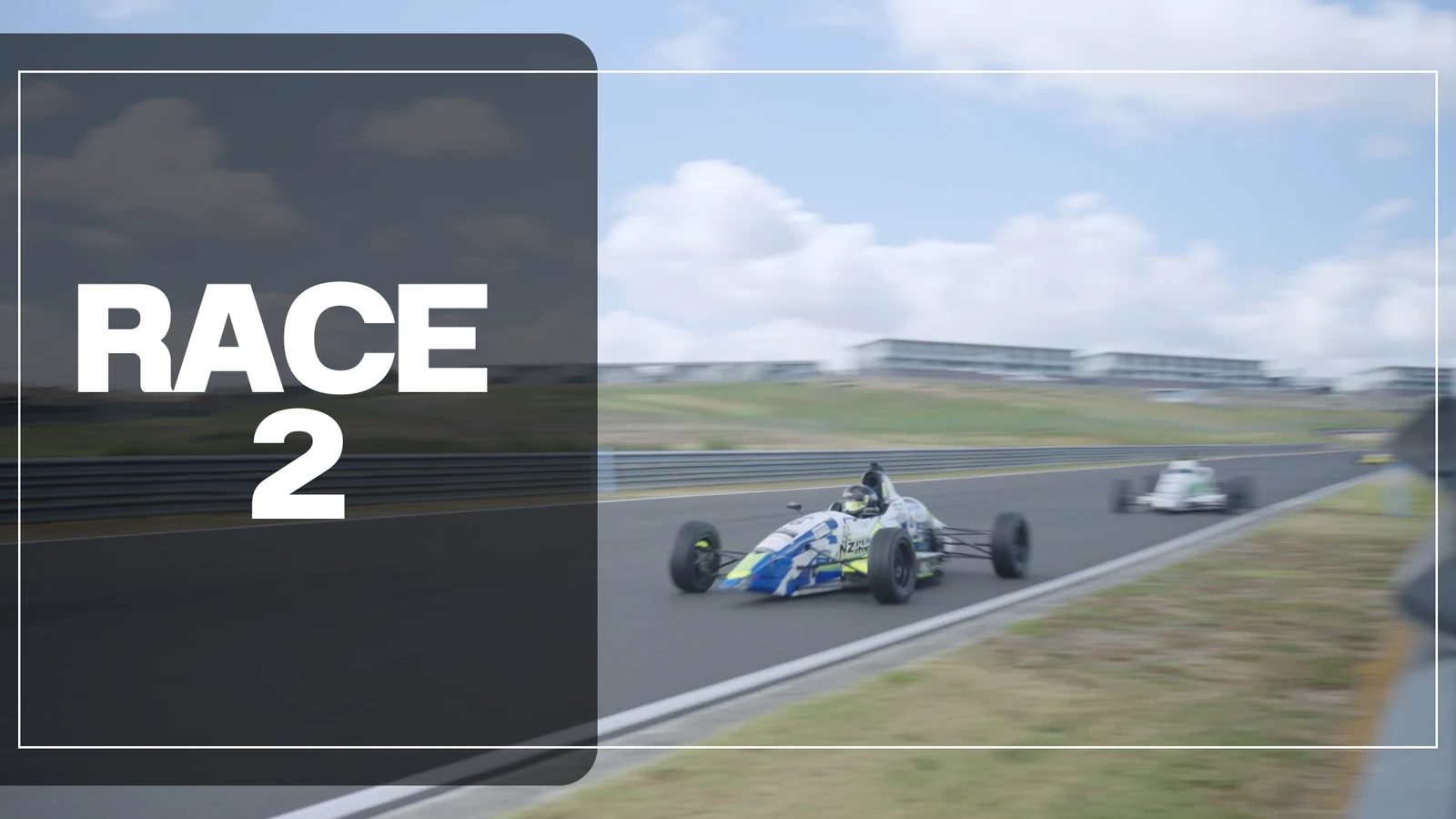 Blake Dowdall battling for the lead at Hampton Downs