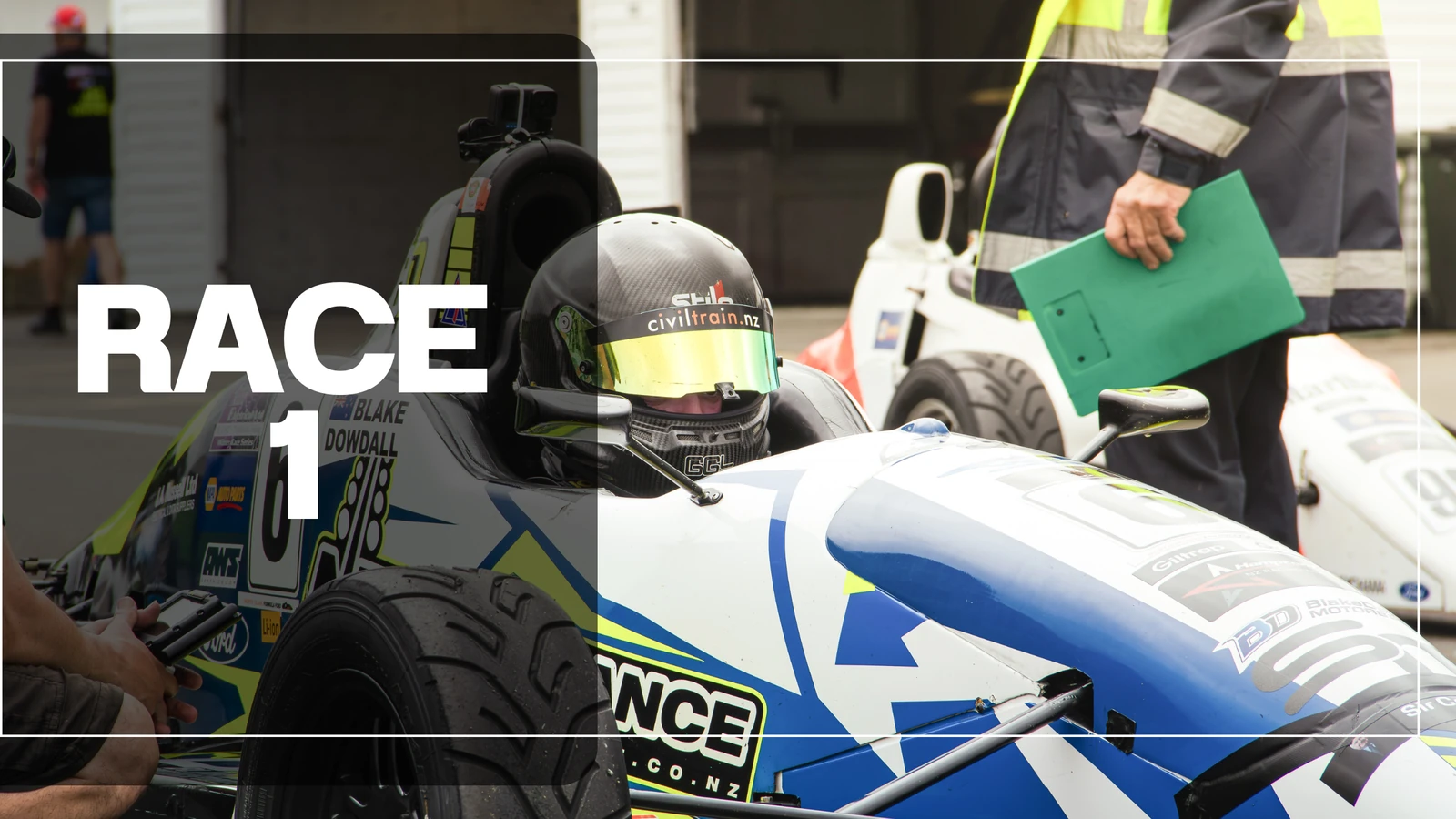Blake Dowdall's #6 Formula Ford on pole at Manfeild