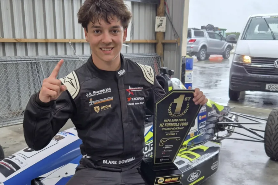 Blake Dowdall at the Timaru round of the 2025 NZ Formula Ford Championship