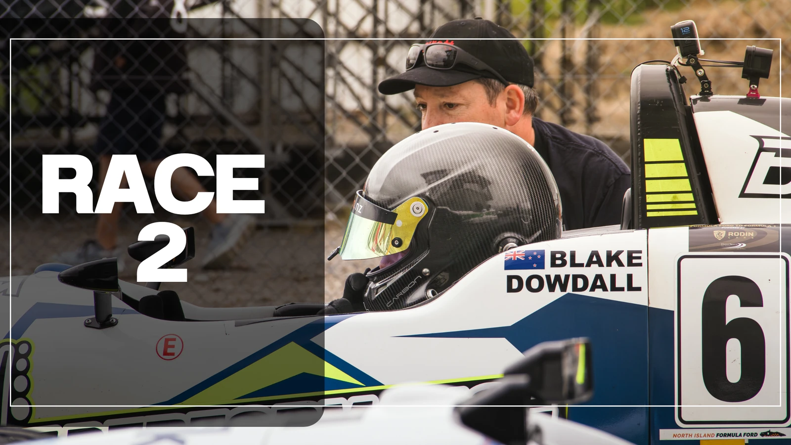 Blake Dowdall racing wheel to wheel at Manfeild